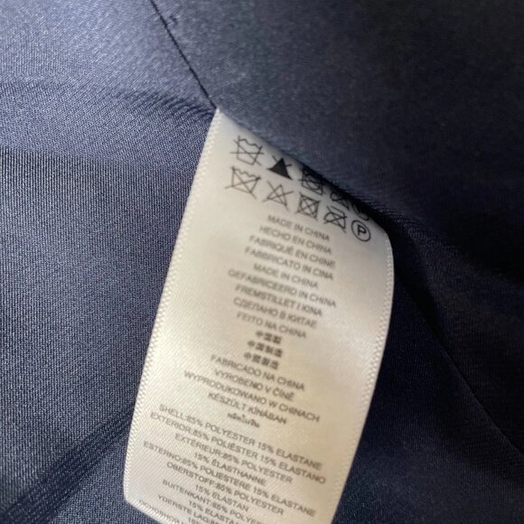 Michael Kors Womens Navy Blue Shawl Style Lapel Double Breasted Blazer Size 12 - Picture 6 of 10